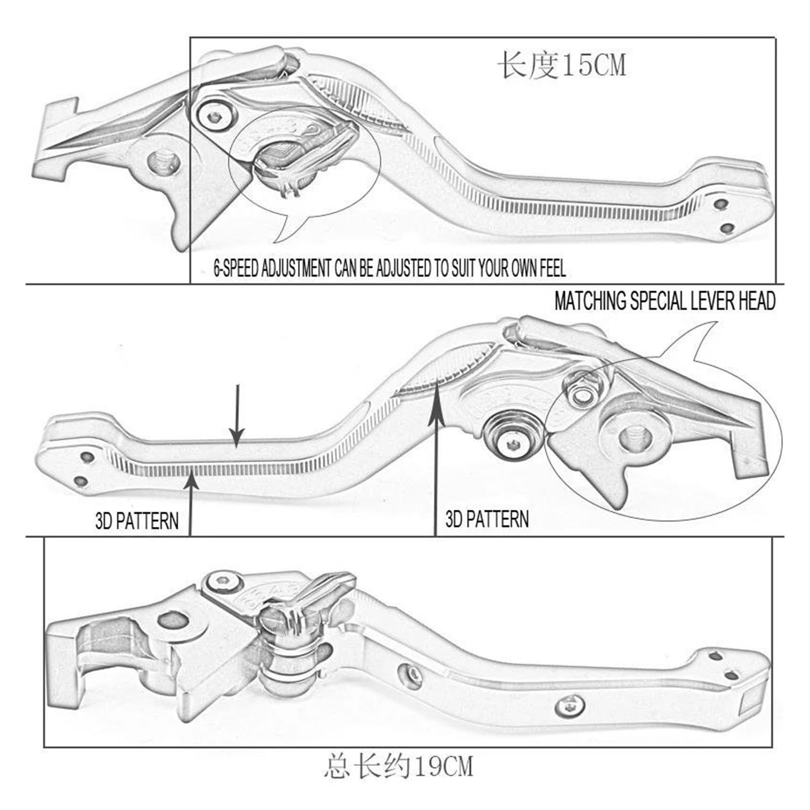 Leve Manubrio PER SYM MAXSYM PER TL 400 500 508 600 2011-2025 Moto Leva Del Freno Moto Leva Di Frizione Del Freno In Alluminio CNC Regolabile Leve Freno Frizione(7)