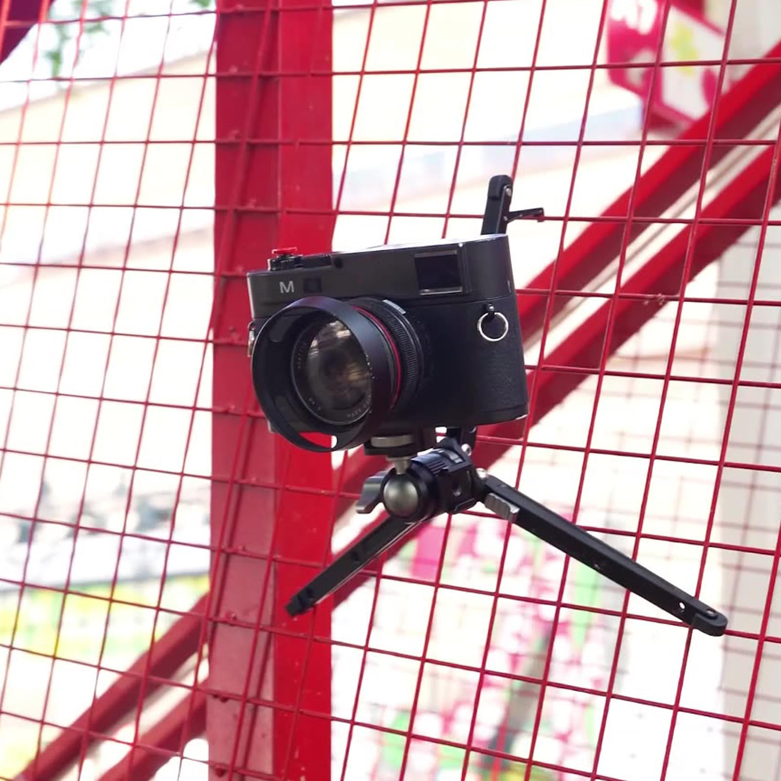 Treppiede per fotocamera da 122 g, in lega di alluminio, carico 6 kg, altezza regolabile da 20 a 140 mm, per smartphone/DSLR Treppiedi compatibili con dispositivi multipli