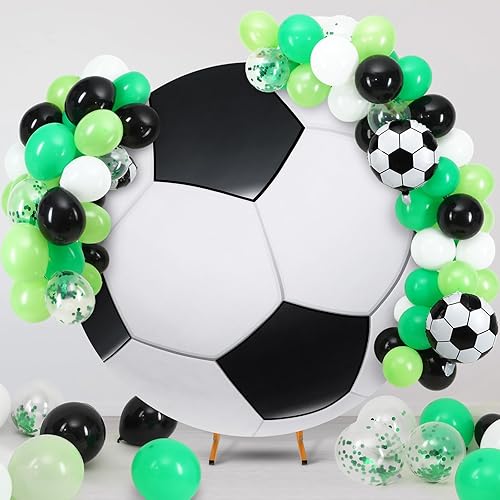 Miniatura 7 de VitalCozy Cubierta de fondo redonda de 6.5 pies sin soporte ni globo, telón de fondo redondo de elastano para deportes temáticos, fiestas, niños,