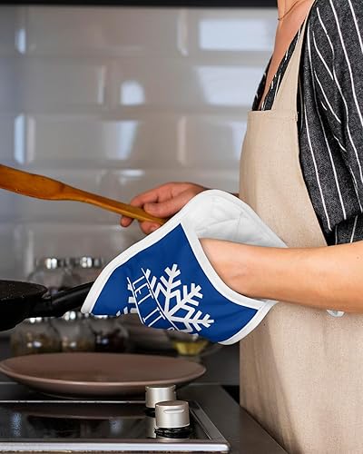 Miniatura 33 de Juego de 4 agarraderas de tela de rizo antideslizantes y aislantes de calor con bolsillo, guantes gruesos para horno, posavasos para hornear