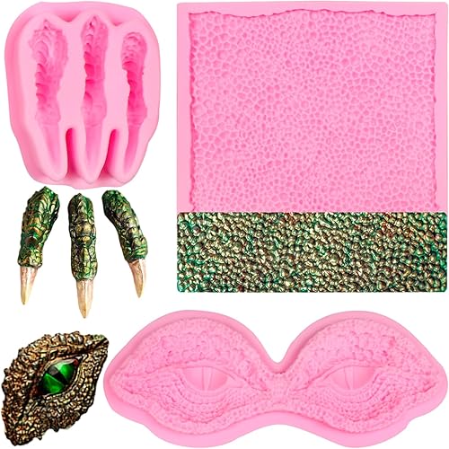 Molde de pastel de caramelo de ojo de dragón, moldes de silicona para hornear chocolate con forma de garras de dinosaurio, moldes de silicona para