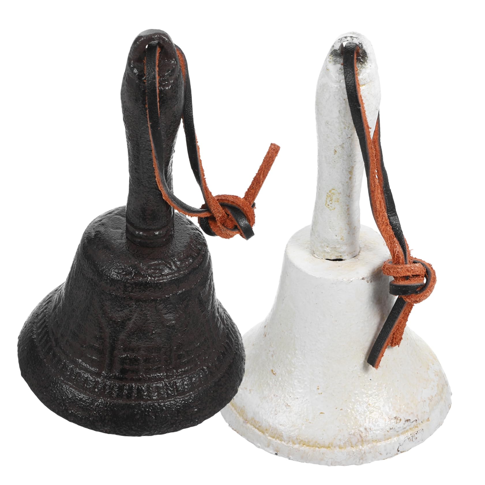 Campanella a Mano in Ferro Vintage 2 Pezzi per Uso | Forma Classica, Ornamento Artistico, Segnalazione a Colleghi, Addestramento e Caregiver