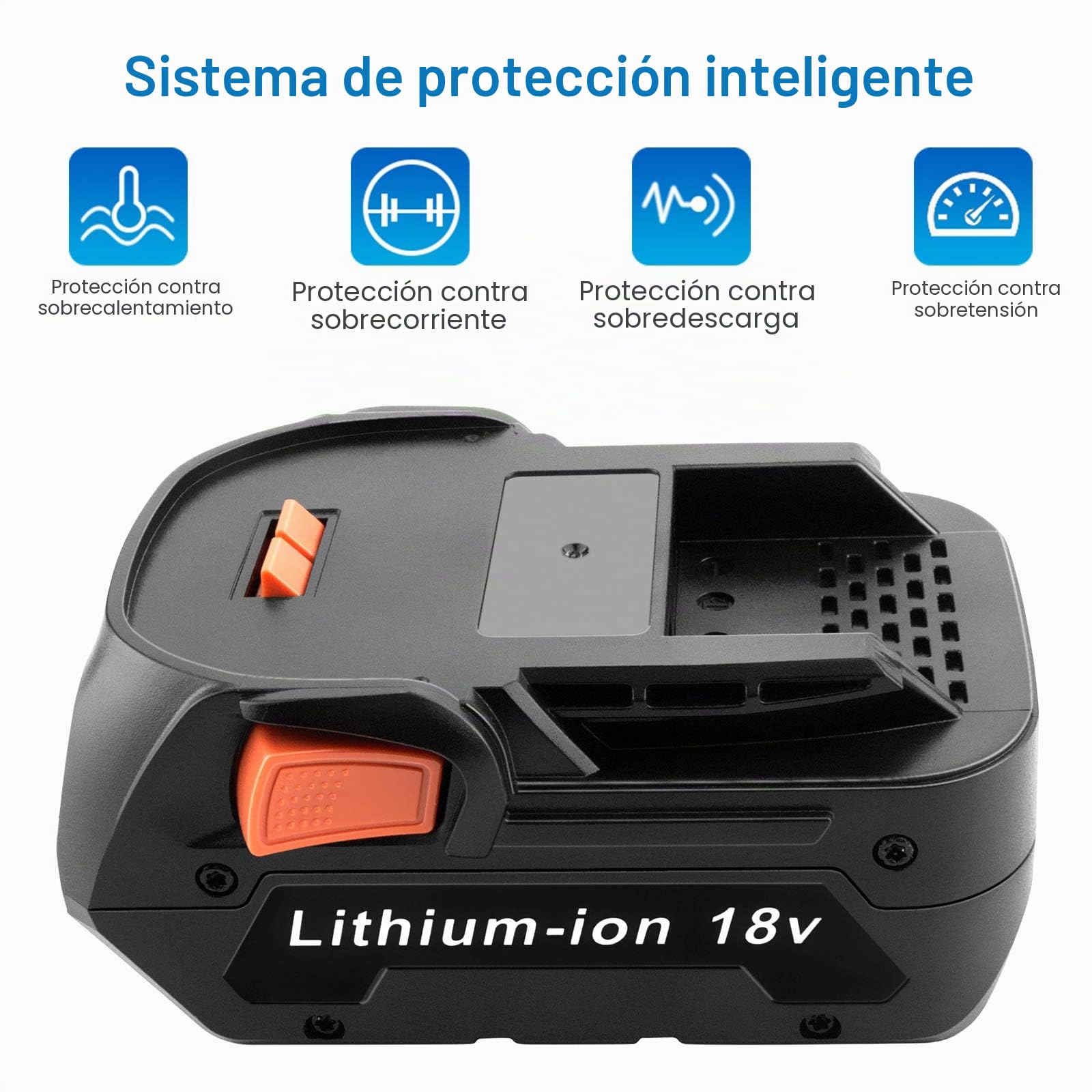 18V 5.0Ah Batería Recargable Reemplaza AEG B1814, B1814G, B1817, B1817G, L1840R, L1850R, L1850R-X4 para Herramientas Eléctricas