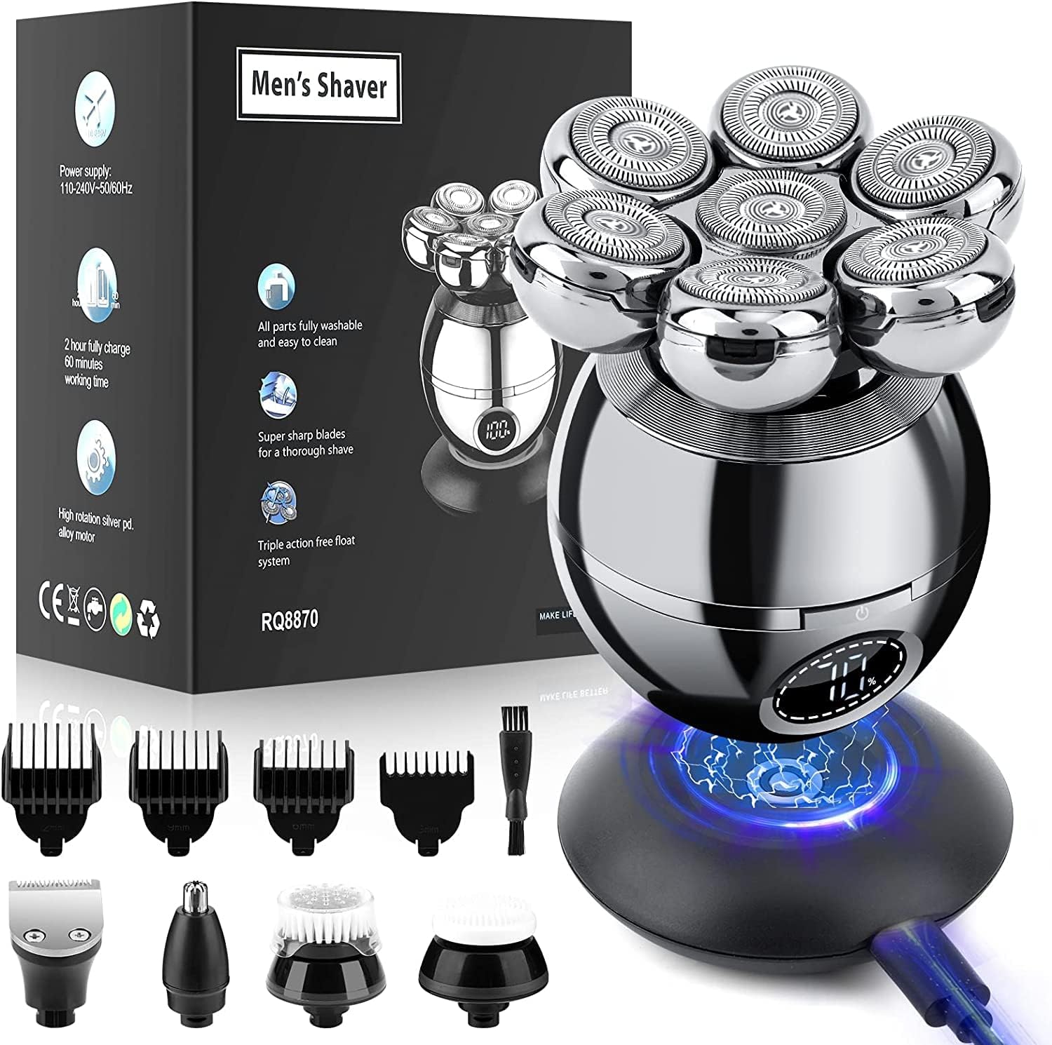 Amazon.com: Head Shavers for Bald Men, Wjiang 6 in 1 Electric Razor ...