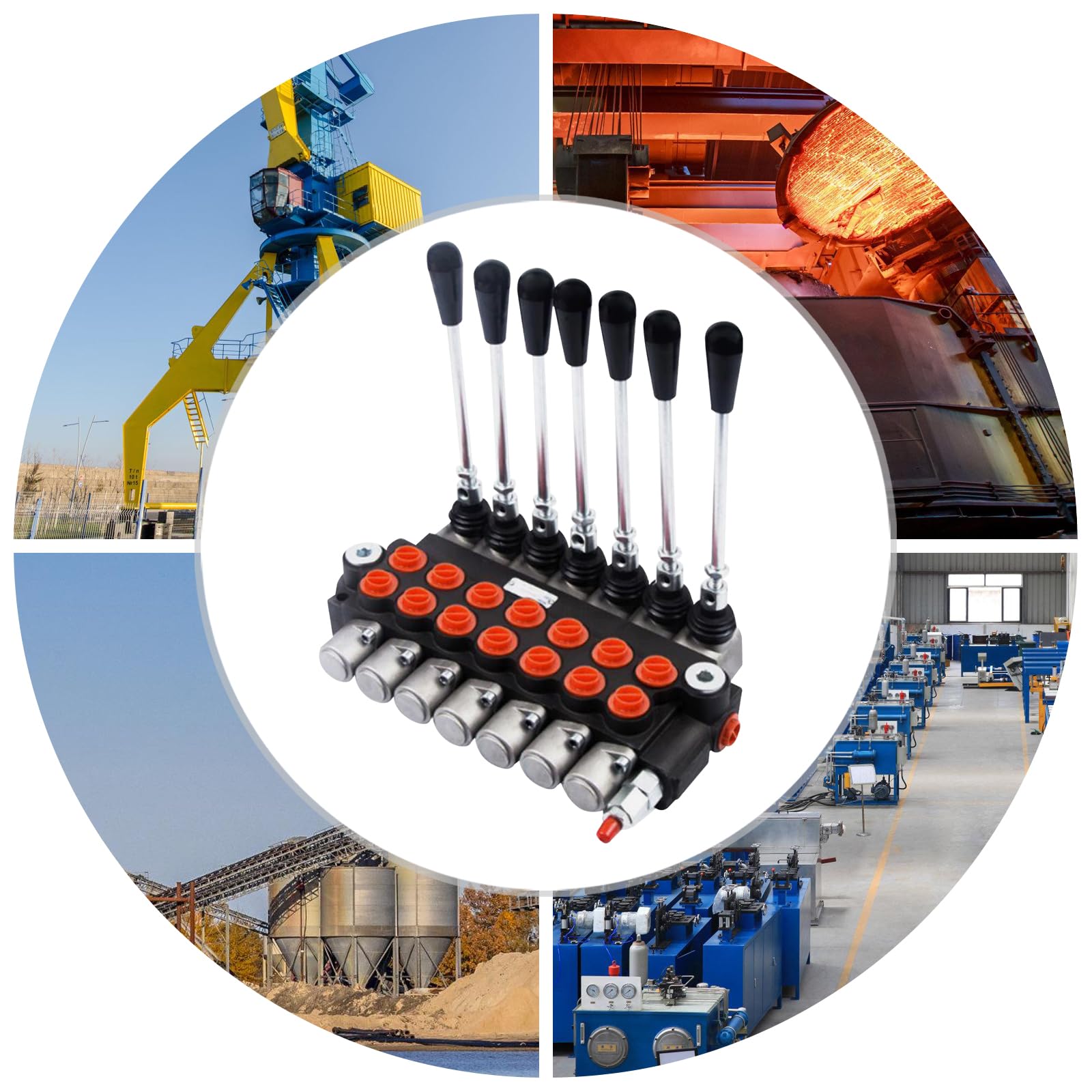 Valvola di controllo manuale idraulica 7 sezioni sistema di controllo idraulico 3600 PSI 60 l/min con leva Idraulica manuale valvola direzionale valvola idraulica per agricoltura macchine edili e