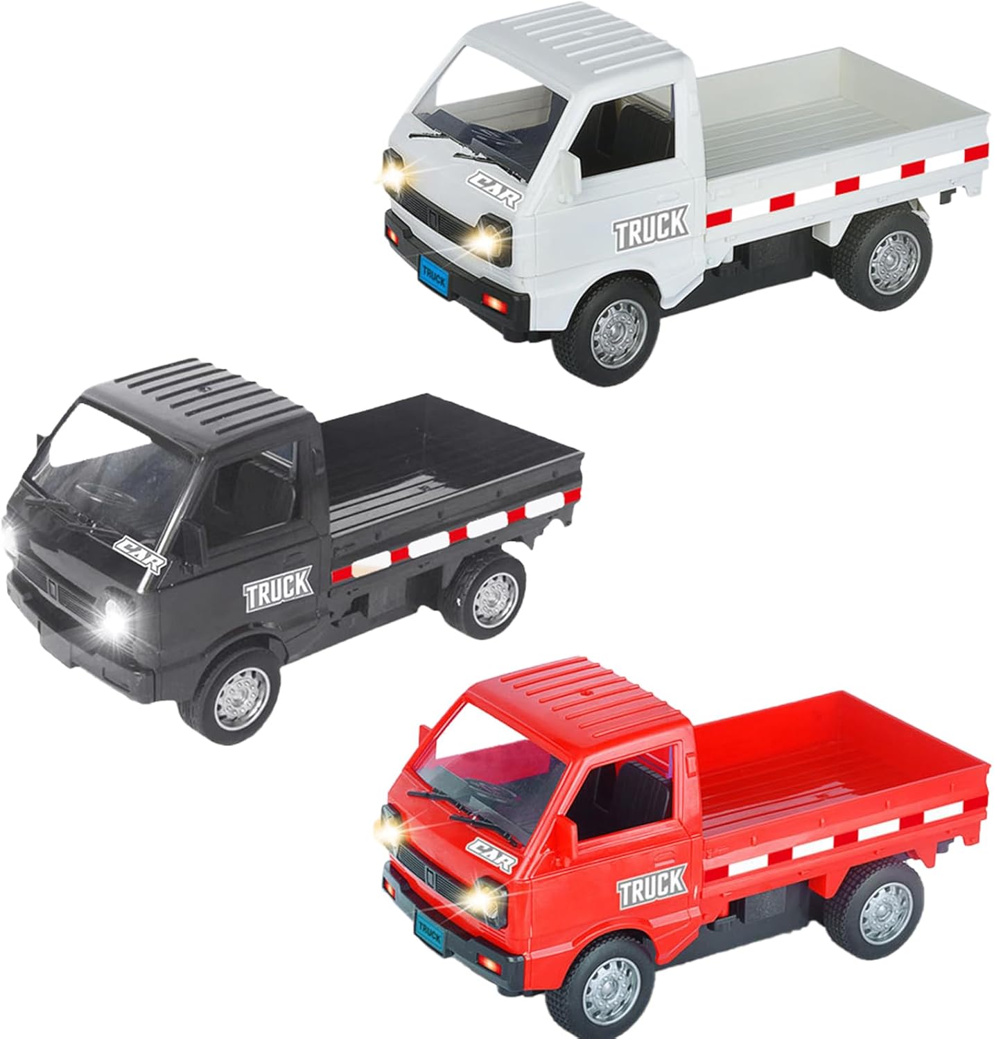 Remote Control Truck - 18x8.5x8.5cm 1:16 Electric RC Car, LED Simulation Lights, Drift Auto, Realistic Transportation Toy | Indoor Outdoor Kids Birthday Christmas Fun Vehicle Play Gift for Boys