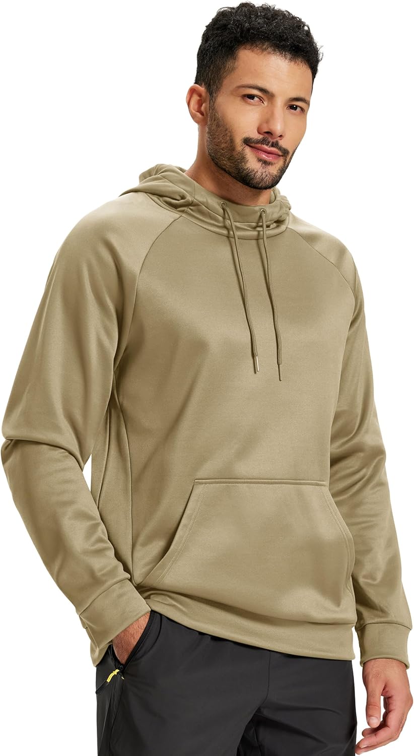 TACVASEN Sweatshirts for Mens Hoodies Fleece Lined Pullover Athletic Casual Lightweight Workout High Collar with Pockets - Image 2