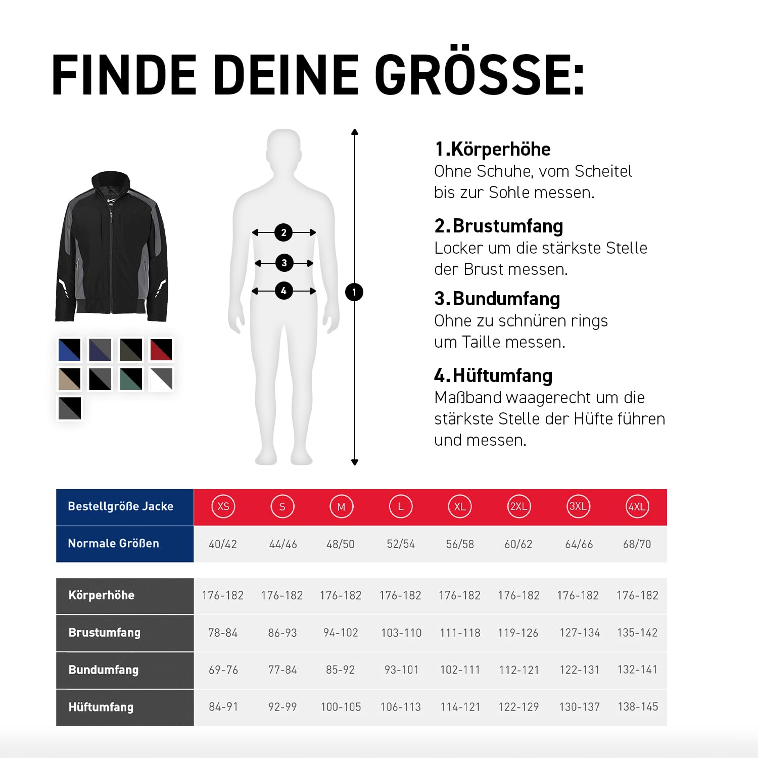 KÜBLER Workwear Unisex Jacke Classiq Organiq Größe 127.0 cm anthrazit (1er Pack)