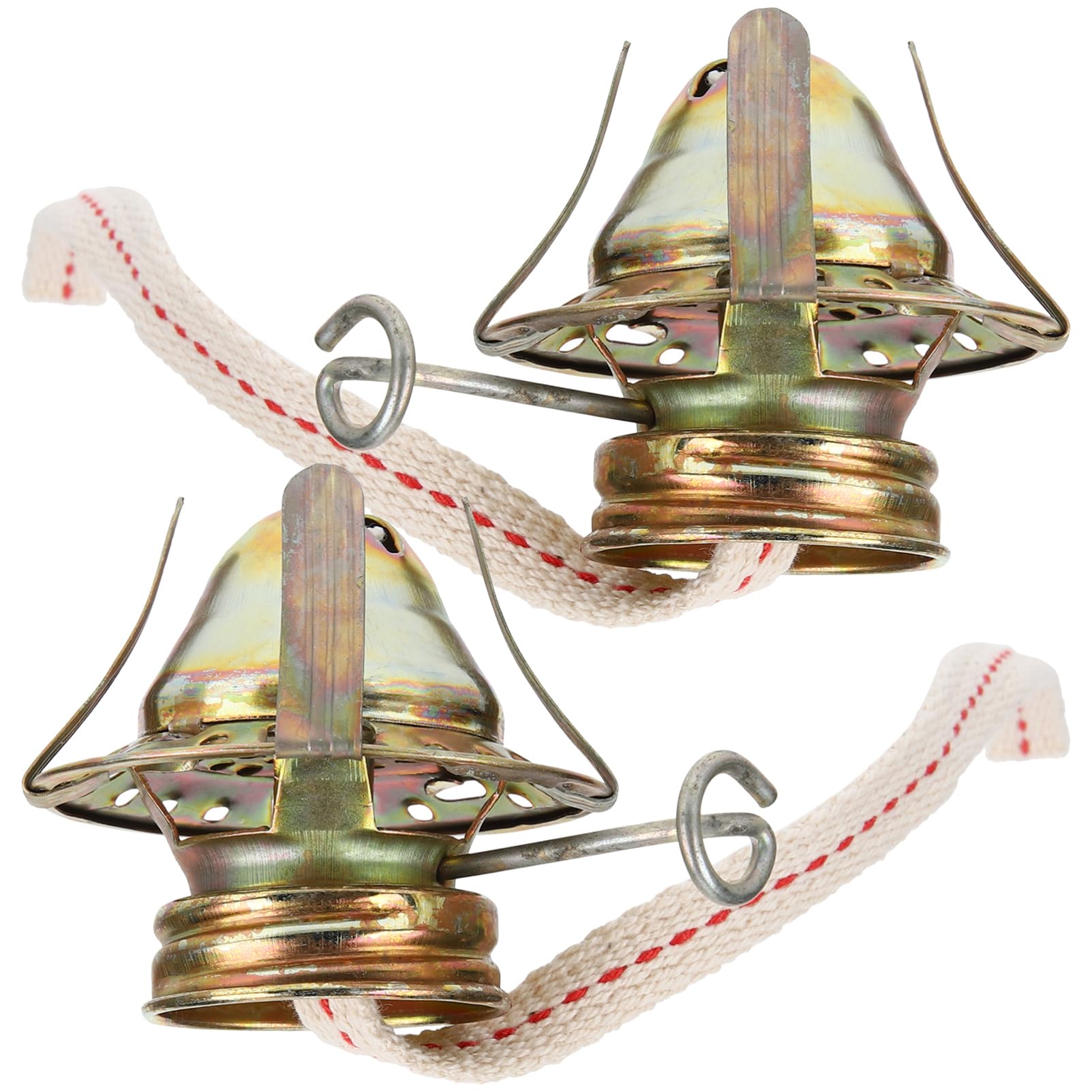 Happyyami Miniature Oil Lamp Parts Set of 2 Replacement Wicks and Burners for Oil Lamps