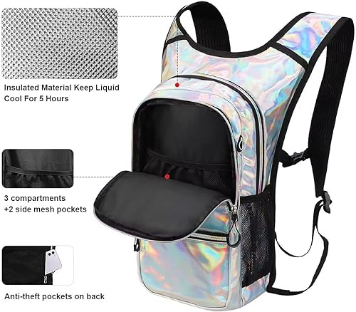 Miniatura 5 de Mothybot Paquete de mochila de hidratación, mochila de agua de 20 litros con capacidad incluida, bolsa de hidratación de 2 litros, esencial para