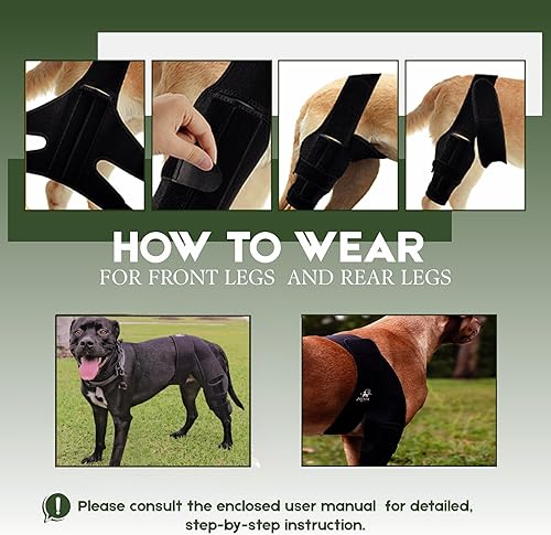 Miniatura 4 de Rodillera ajustable para perro para desgarro del ligamento cruzado anterior y rótula luxante, soporte para pierna trasera, displasia de cadera