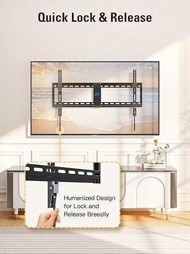 Miniatura 7 de Mounting Dream Soporte de pared inclinable para la mayoría de televisores de 42 a 84 pulgadas, soporte de pared universal con diseño de perfil bajo,