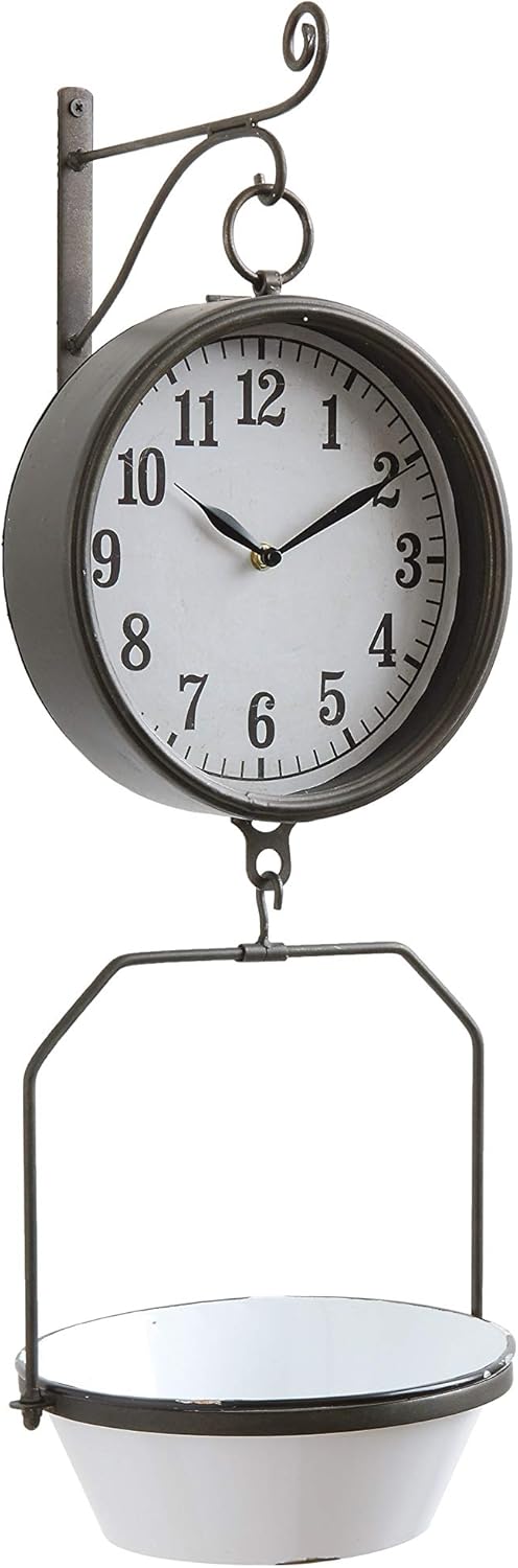White Decorative Reproduction Scale Wall Clock