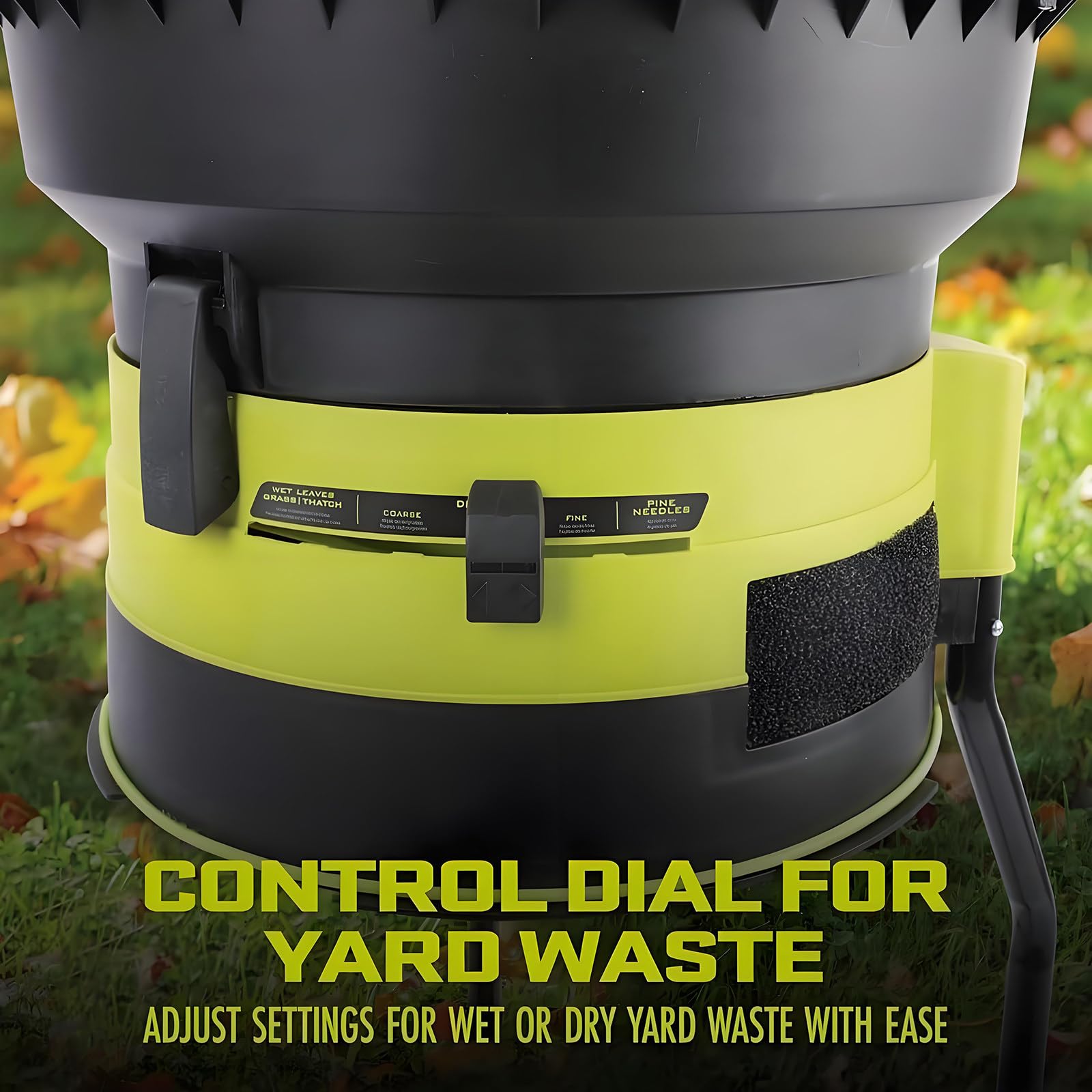 Trituradora De Hojas Eléctrica De 2500 W con Ruedas, 8000 RPM, Herramienta De Limpieza para Jardín, Trituradora De Compost para Jardín, Incluye Bolsa De Almacenamiento Nopowercord