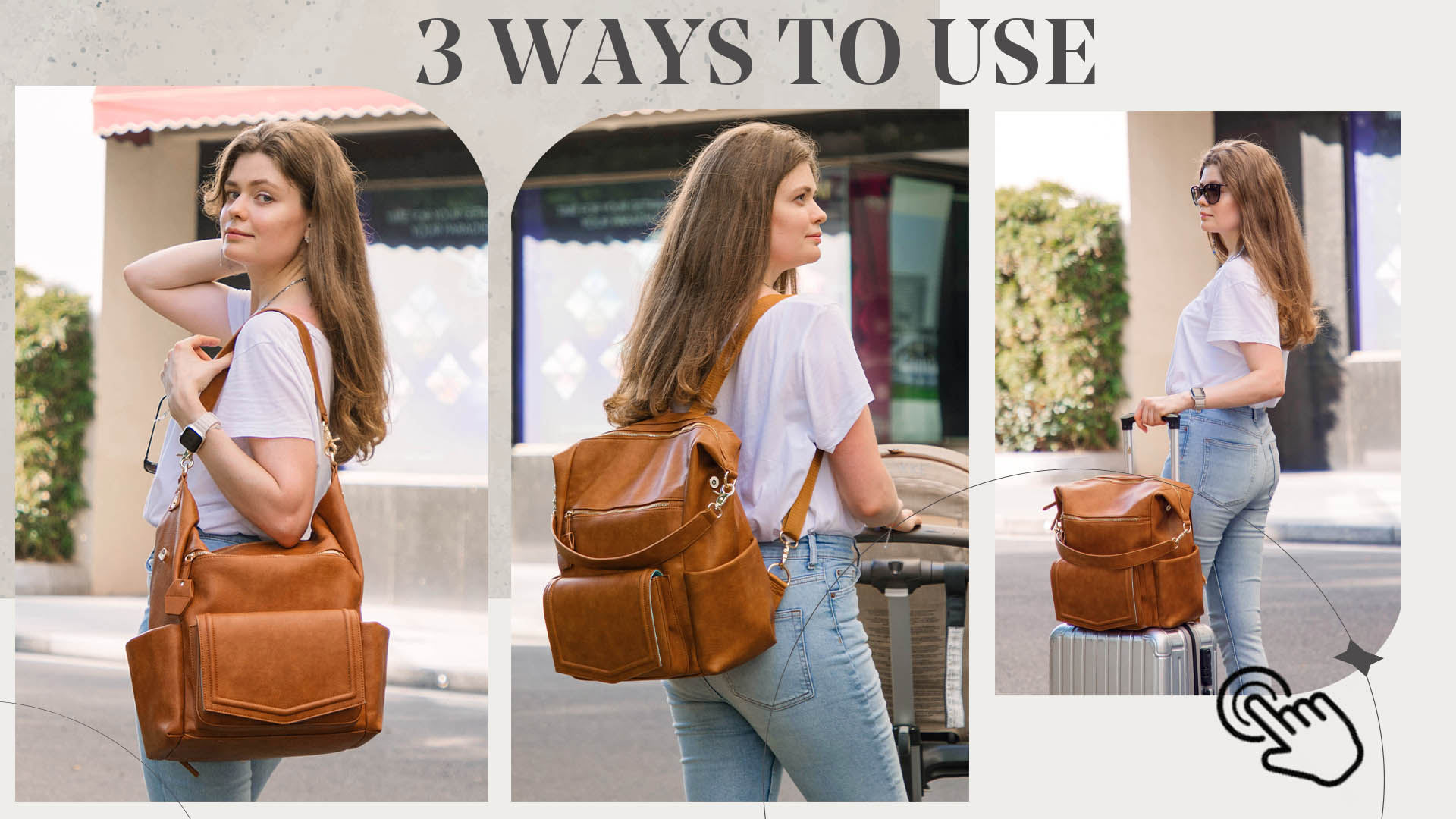 Amazon.com: MOMINSIDE Diaper Bag Backpack Leather Convertible Baby