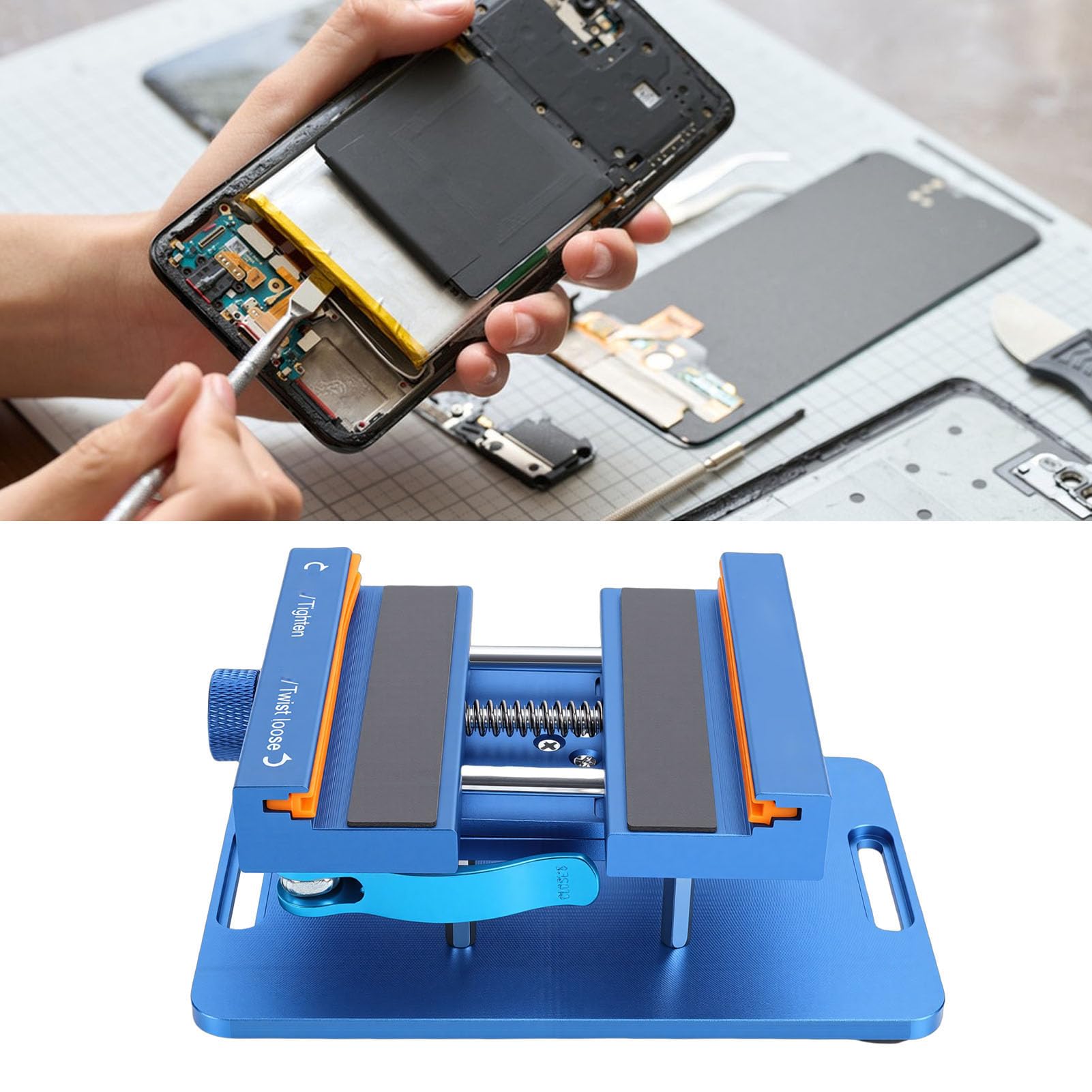 Phone Back Cover Clamp with 360° Rotation | Materiale in lega di alluminio, adatto a vari smartphone, protezione ben ammortizzante