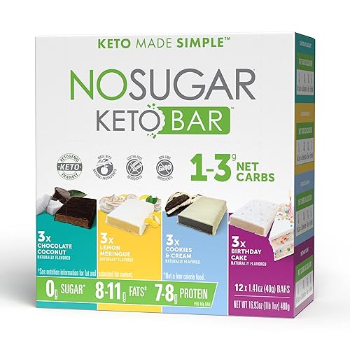 Vista 67 de Snack Keto Bar sin azúcar, bajo en carbohidratos, sin azúcar, con macros aptos para dieta cetogénica