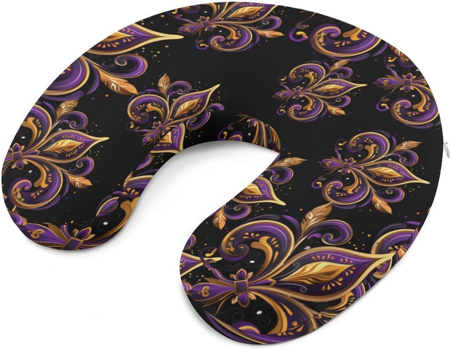 Mardies Grass De Lis Travel Pillow U Shape Neck Pillow Washable Pillowcase for Sleeping Chair