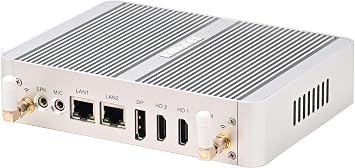 KINGDEL Fanless Mini PC 4-Core 12th Gen N100up to 3.4GHz 16GB DDR4 RAM, 128GB SSD Mini Desktop Computer with Triple Display DP HD Support 4K 2xLAN 8xUSB