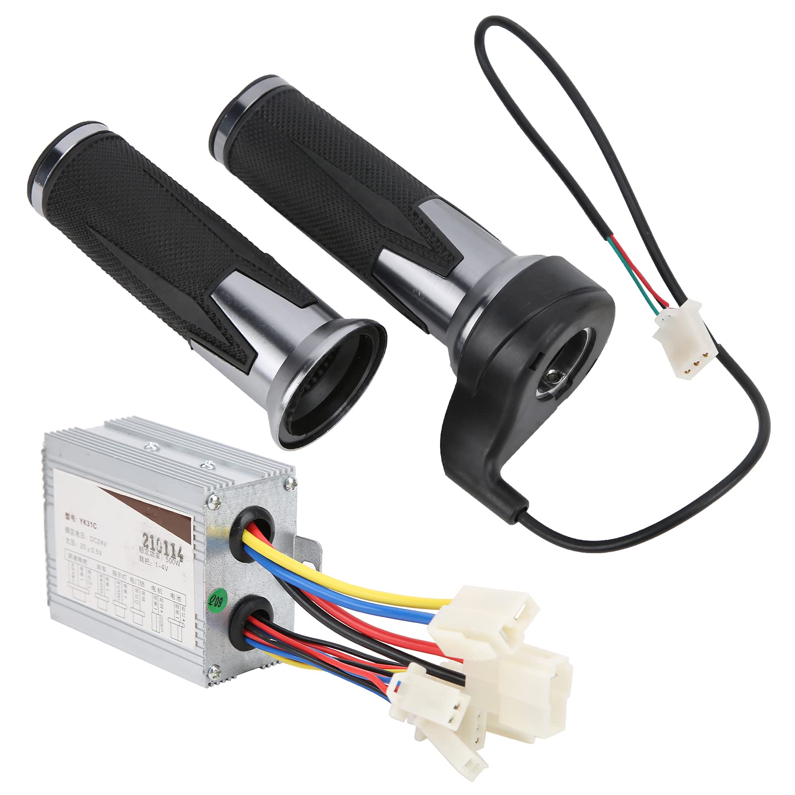 Manopole acceleratore universali per bici 24V 500W Controller spazzola Maniglia antiscivolo Accessorio bici Comoda impugnatura in gomma morbida per biciclette elettriche Scooter