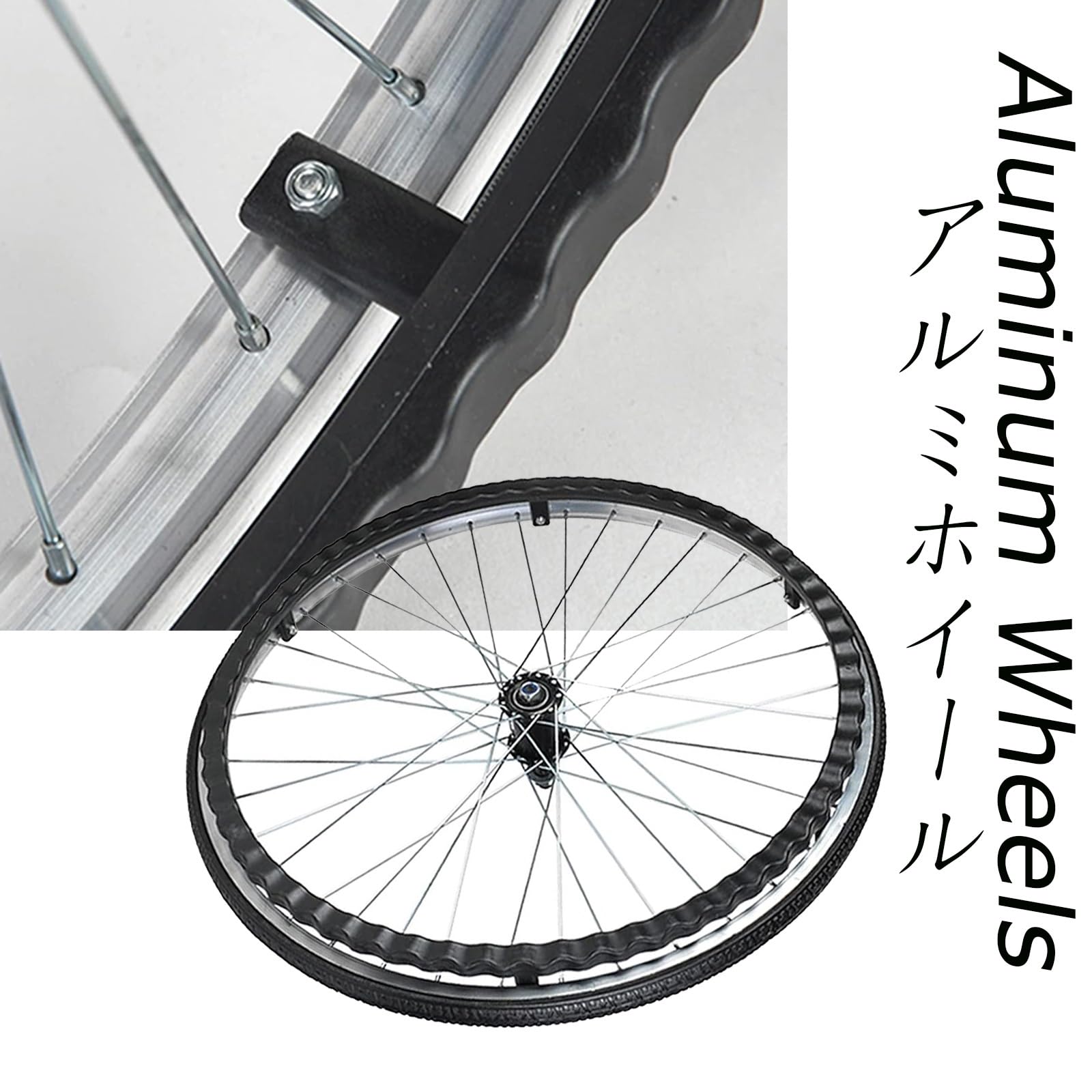 24 Zoll Rollstuhl Hinterräder, Ersatzräder Für Rollstuhl, Ersatzrad Mit Metallkugellager, Mit Lagern Nicht Aufblasbare Vollgummireifen, für Rollstühle, Rollatoren ( Color : Noir , Size : 24Inch/60cm(1