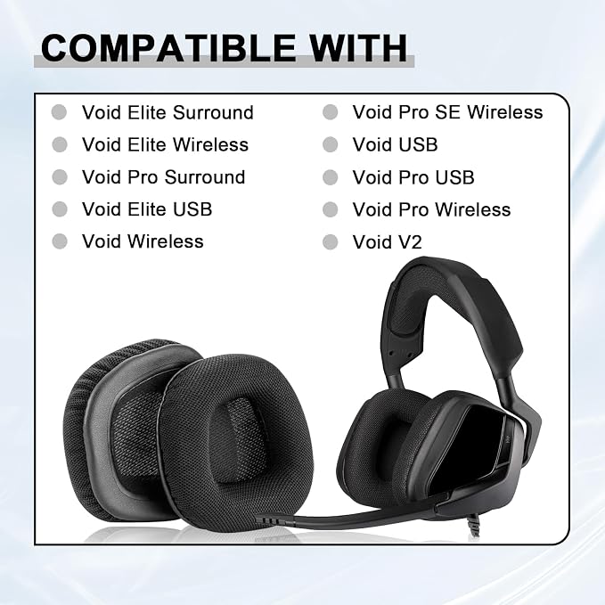 Repuesto Almohadillas para Auriculares Corsair Void miniatura 3