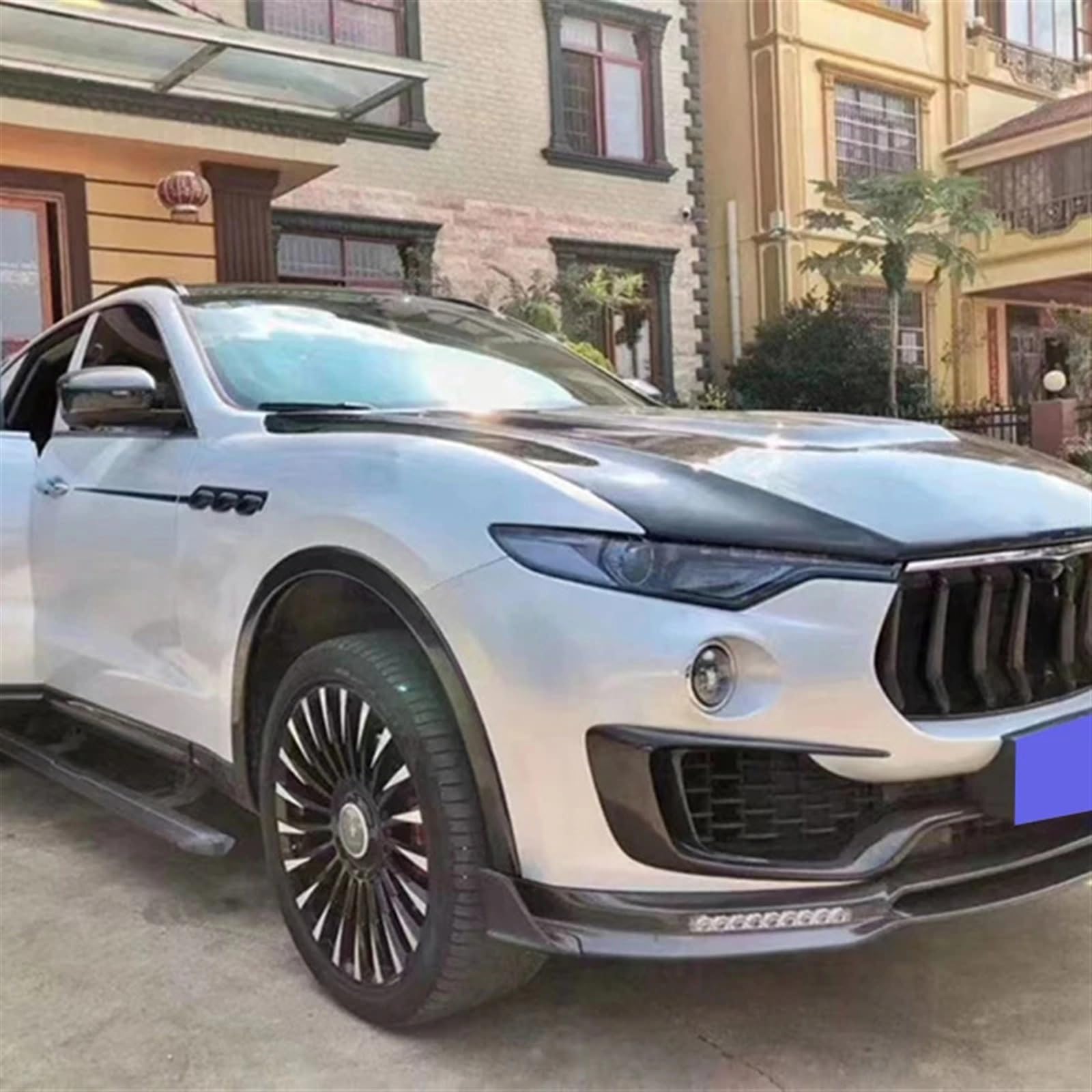 Carbon Fiber Compatible For Maserati Levante Car Accessories Front Engine Clear Bonnet Hood Fit Perfect installation — view 4
