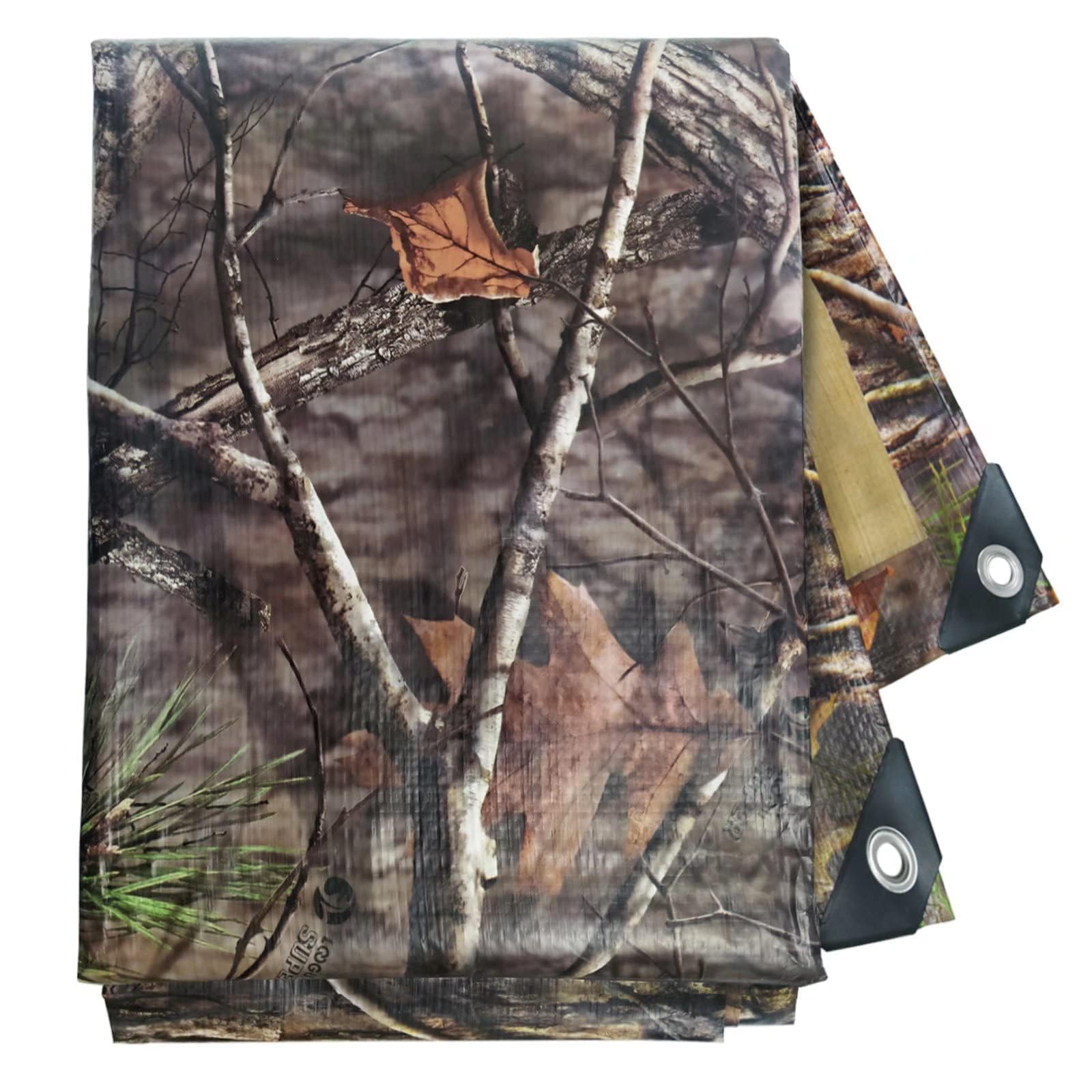 TongcamoHeavy Duty 9 Mil Tarp Cover Waterproof UV Resistant Tarpaulin Used for Outdoor, Hunting, Camping, Backpacking, Canopy Tent, Ground Tarp, Cover Boat, Motorcycles, Roofs, Wood