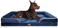 Vista 72 de Bedsure Camas ortopédicas para perros de gran tamaño – Cama lavable grande para perros y gatos, impermeable, cómodo sofá para perros con funda Negro