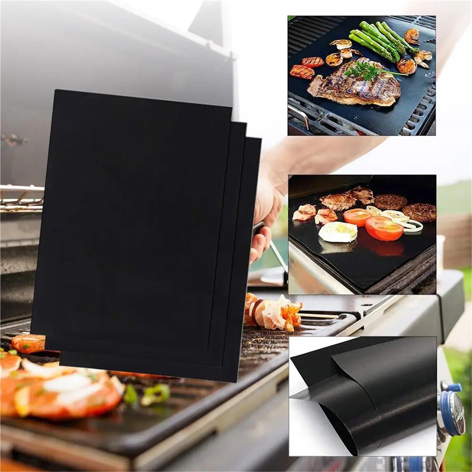 Ofenmatte 8-15 Stück Antihaft-Grillmatten/Backmatten, leicht zu reinigende Küchenhelfer(10PCS 33X40cm)