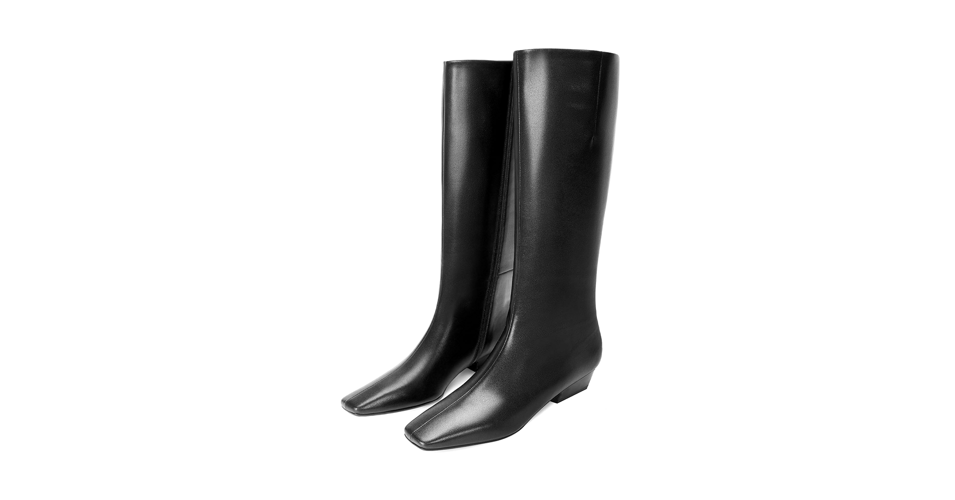Amazon.com | Eusibb Black Knee High Boots for Women Kitten Low