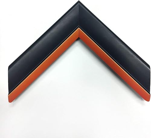 Marco de fotos de madera (negro y naranja)