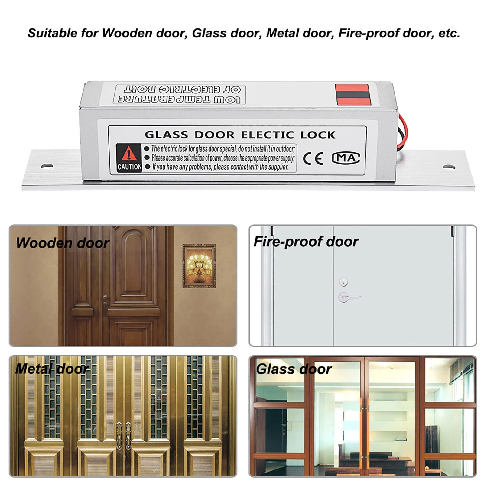 Fail Secure Deadbolt Electric Drop Lock, Electric Mortise Deadbolt Lock Low Temperature Lock NC Mode for Door Access Control - Image 2