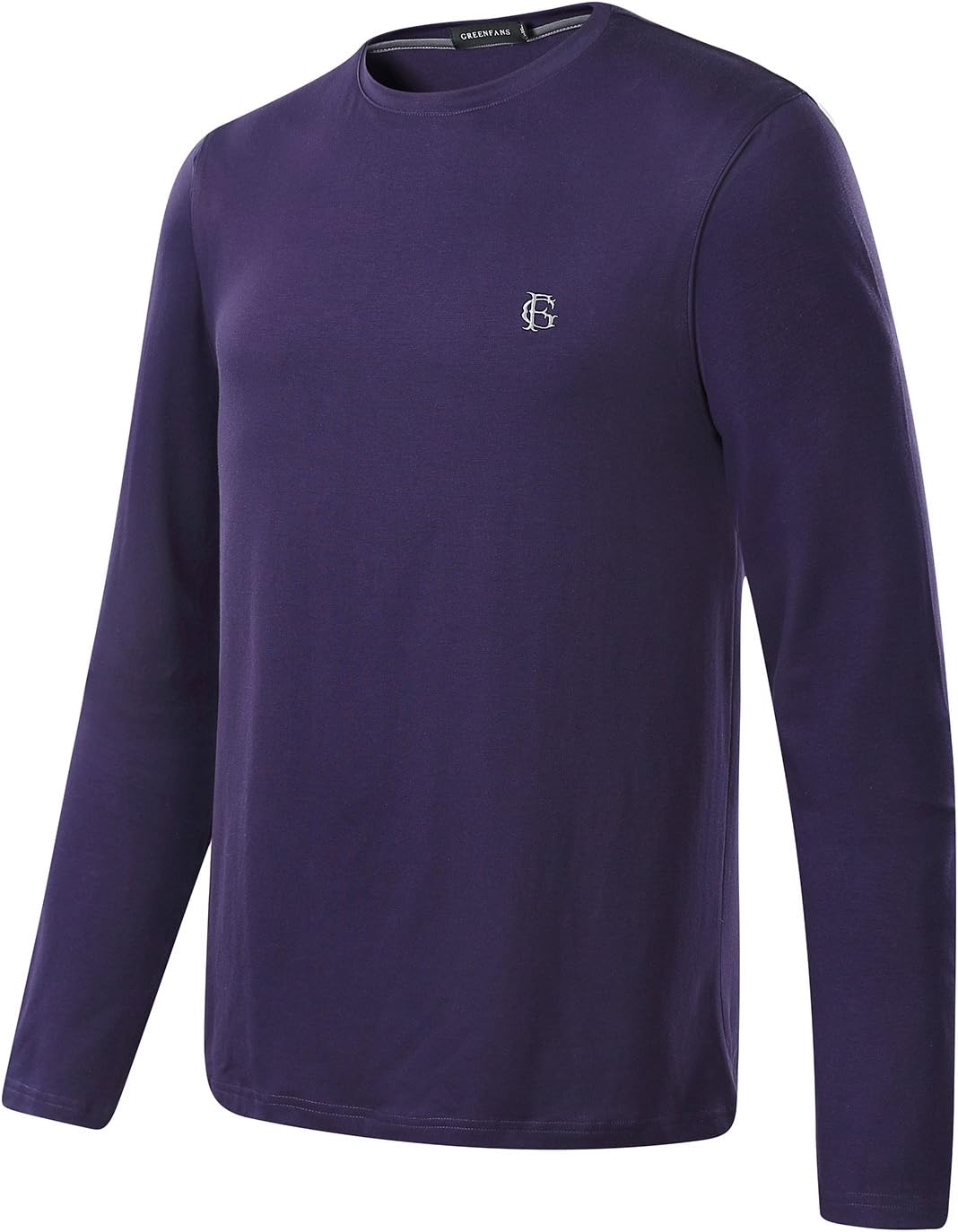 GREEN FANS Men's Long Sleeve Crew-neck T-Shirt L