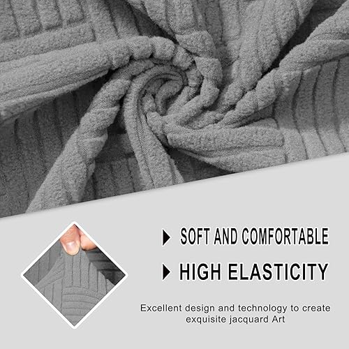 Miniatura 5 de Fundas de sofá reclinable de jacquard elástico de 7 piezas, funda de sofá esquinero de 5 asientos, en forma de L, fundas de sofá reclinable