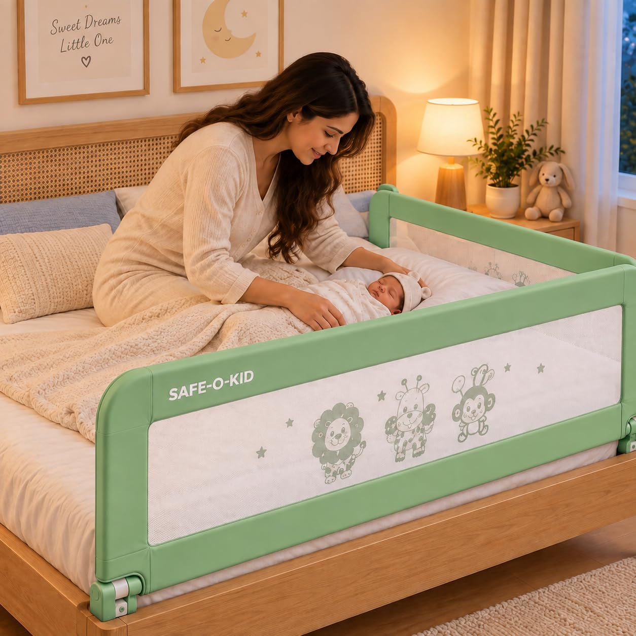 Safe-O-Kid Bed Rail Guard - Baby Safety -12