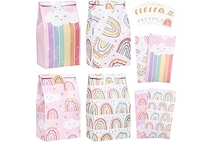 DECORLIFE 24PCS Rainbow Goody Bags for Girls