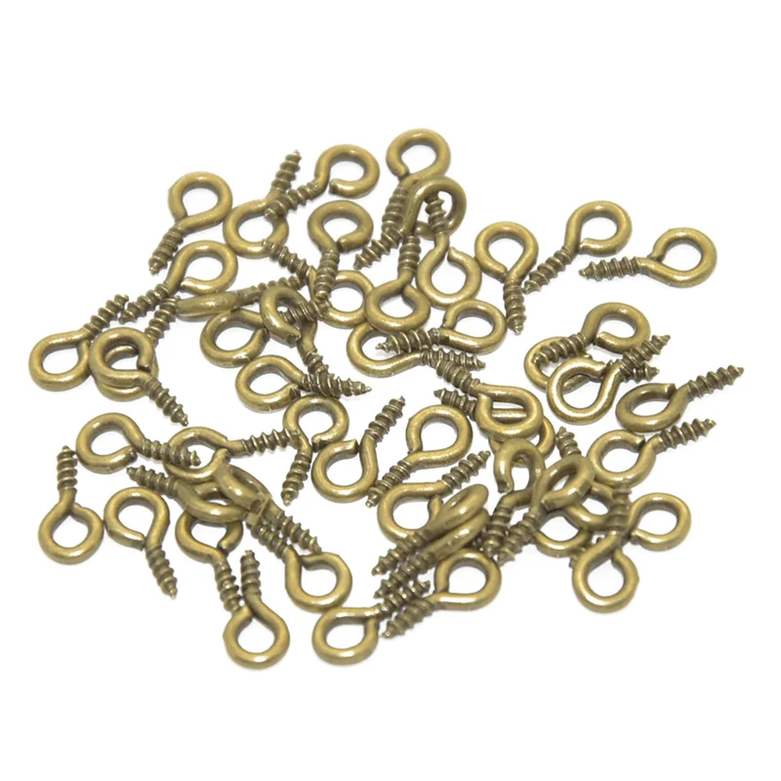 Crochets à œillets filetés en bronze pour suspendre vos charms en pâte polymère et résine