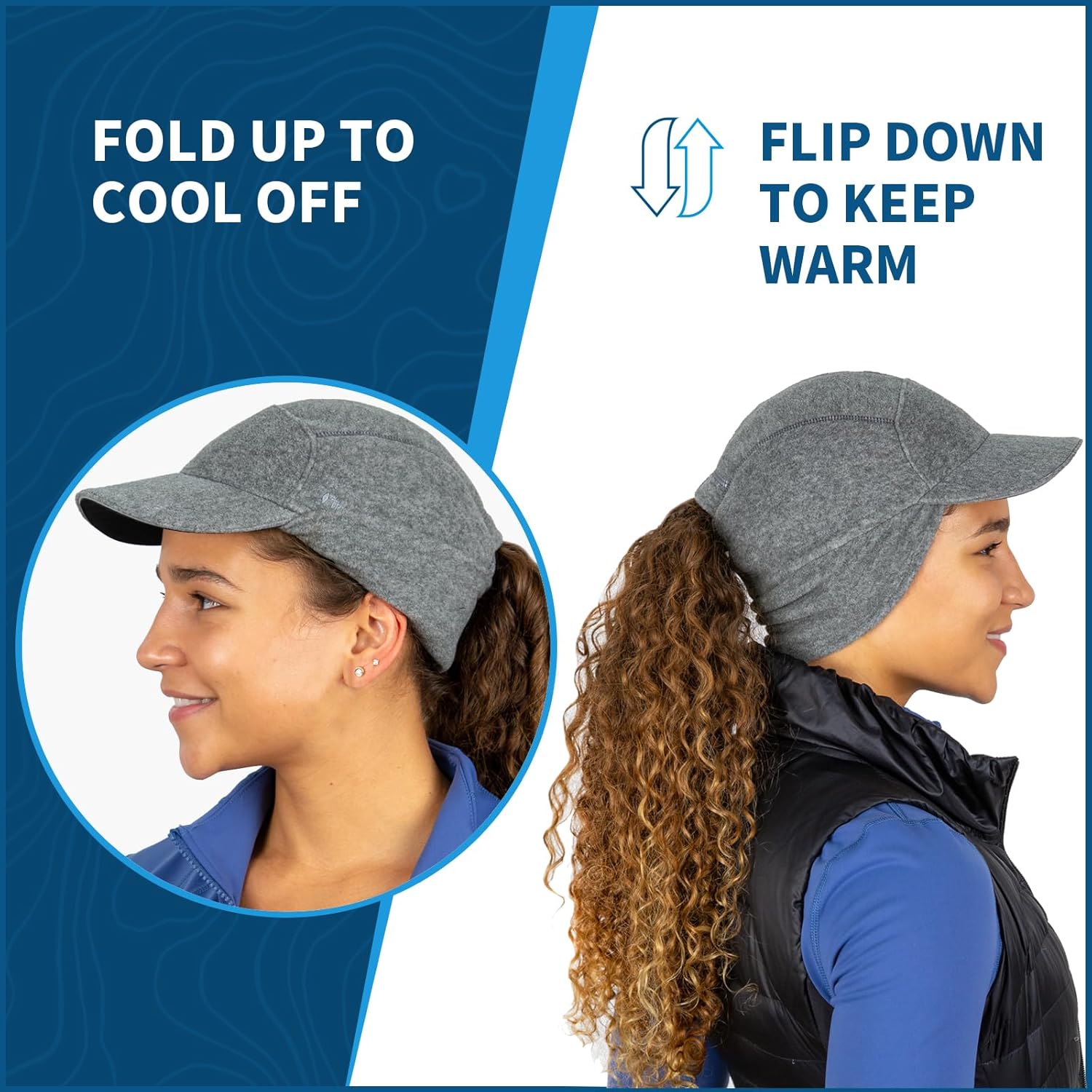 TrailHeads Fleece Ponytail Hat for Women – Trailblazer Reflective Winter Hat with Ponytail Hole for Workouts - Image 5