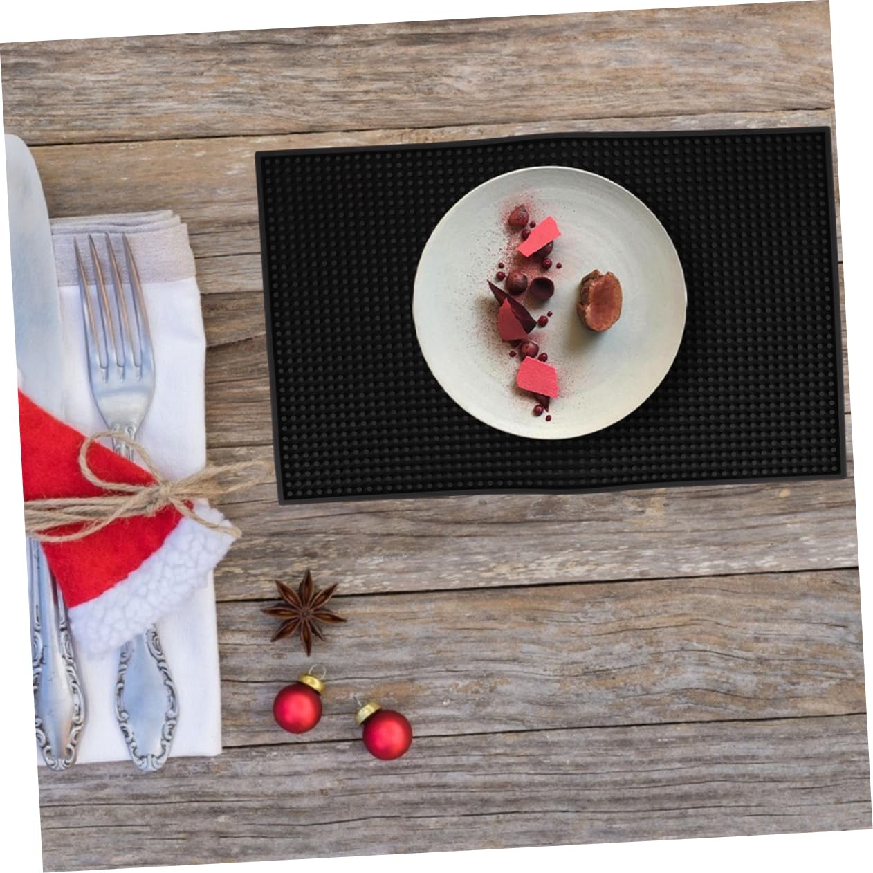 IMIKEYA Tappetino da Bar Antiscivolo in Pvc Spessore Spesso 2 Pezzi per Cucina e Bar Caffè Accessori Pratici e Resistenti per Uso Domestico