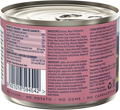 ZIWI Venison Cat Can, 6.5 oz 185 g