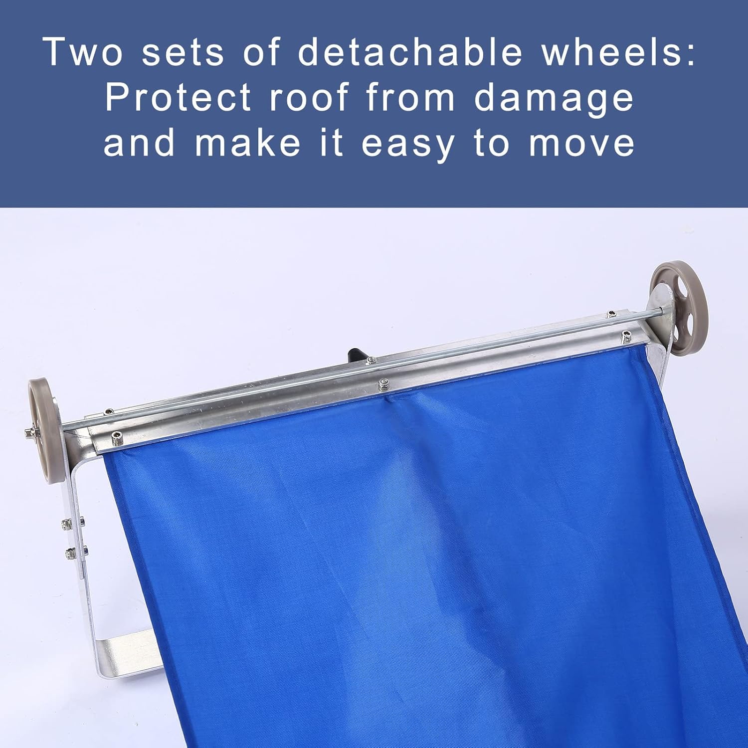 Review Snow Roof Rake Snow Removal Tool with Wheels and Adjustable