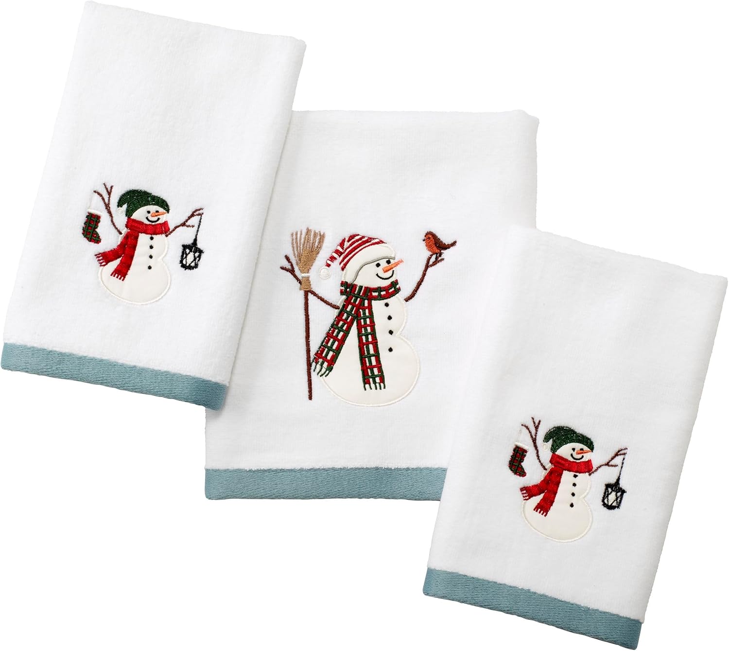 Avanti Linens - Hand Towel, Soft & Absorbent, Christmas Decorations (Snowman Park Collection) - Image 3