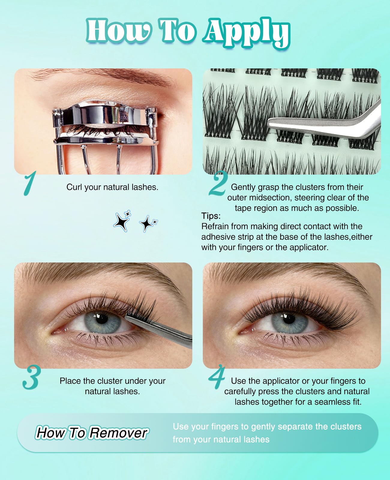 Obeyalash Ciglissime Press E Go Autoadesive 130pcs Cluster Lashes Ciglia Press and Go Ciglissima Wispy C Curl 8-14mix No Glue Eyelashes Self Adhesive Eyelash Natural Stick On Lash Resuable (YLB09)