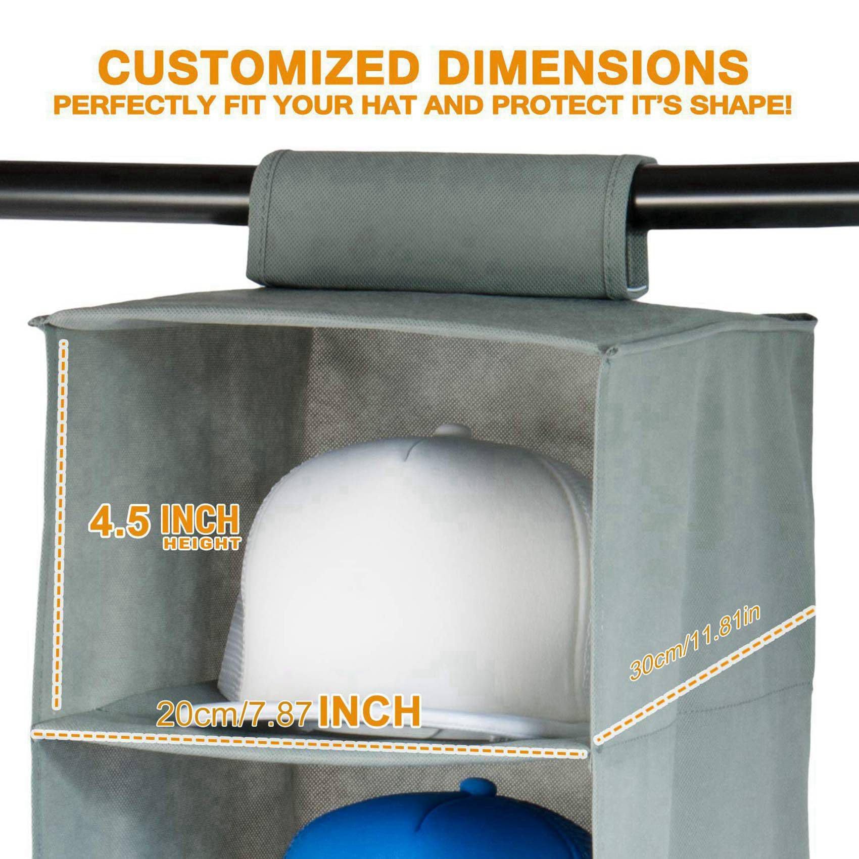 2x(Hat Rack Organisateur De Casier Suspendu À 10 Tablettes