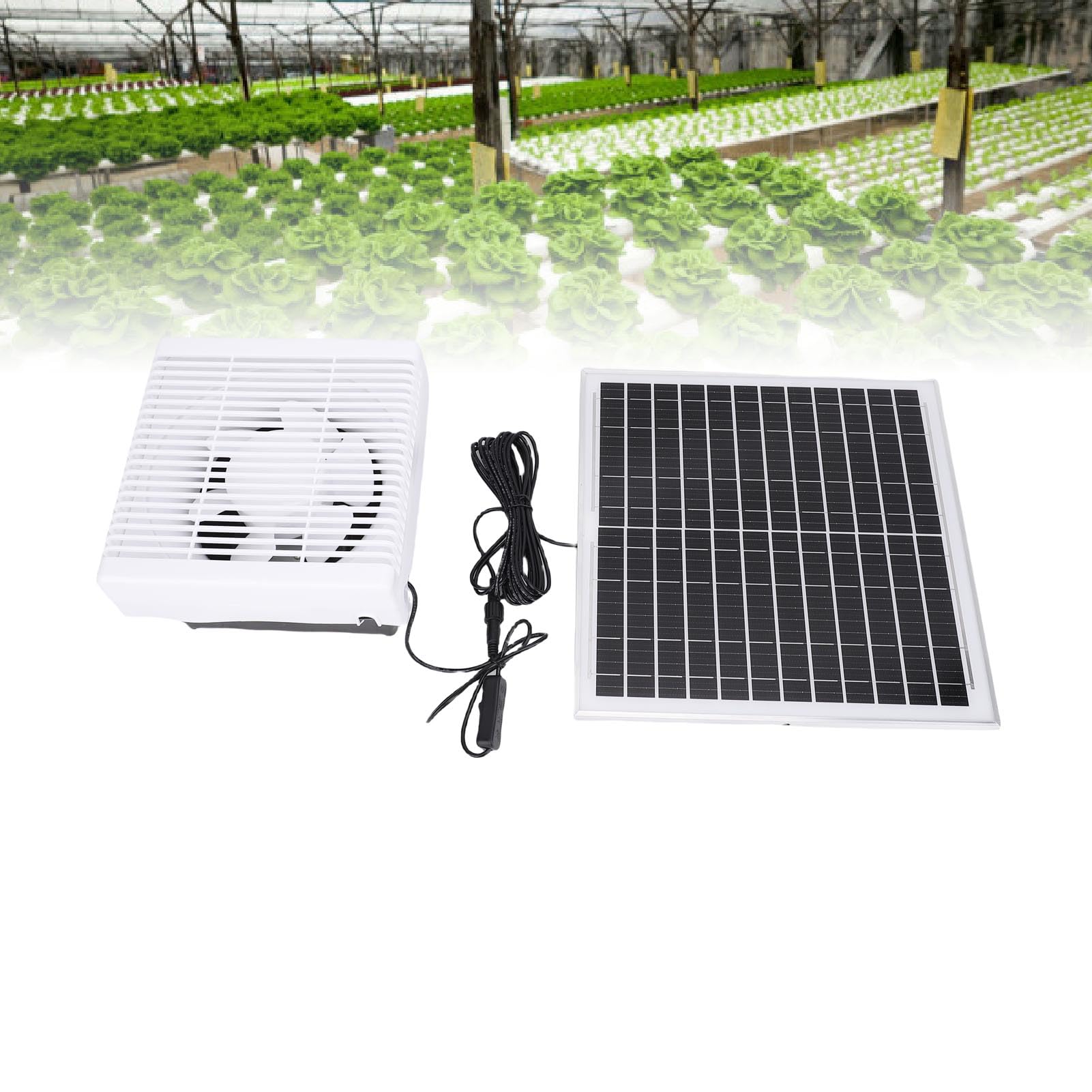 TOPINCN Zestaw Wentylatora Wentylacyjnego Wentylacyjny 20W, Wentylatory Solarne na Poddaszu, 6 -calowe Wentylatory Wydechowe Zasilane Solarami z automatyczną regulacją Prędkości dla