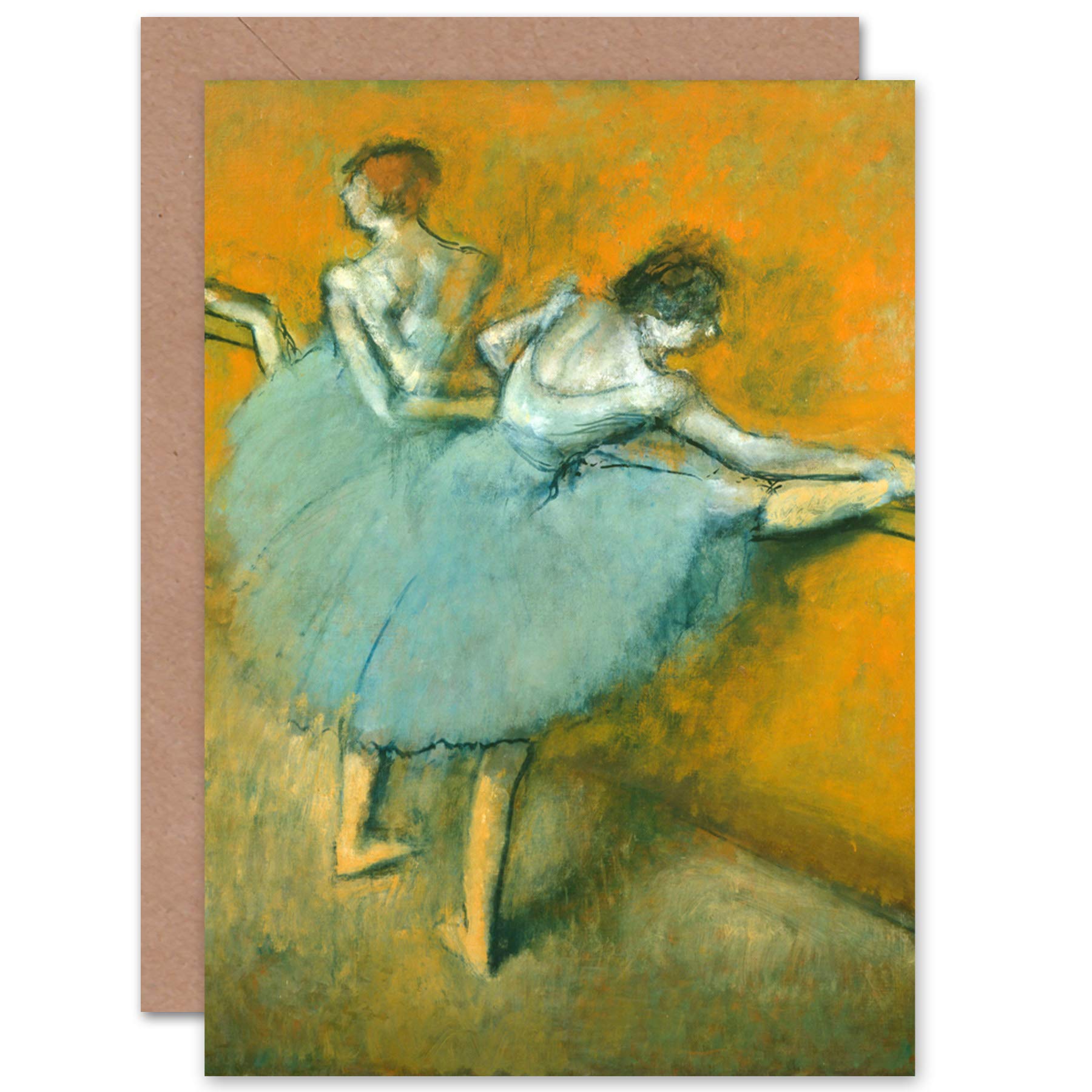 Artery8 Dancers At The Barre Edgar Degas Fine Art Greeting Card Plus Envelope Blank Inside