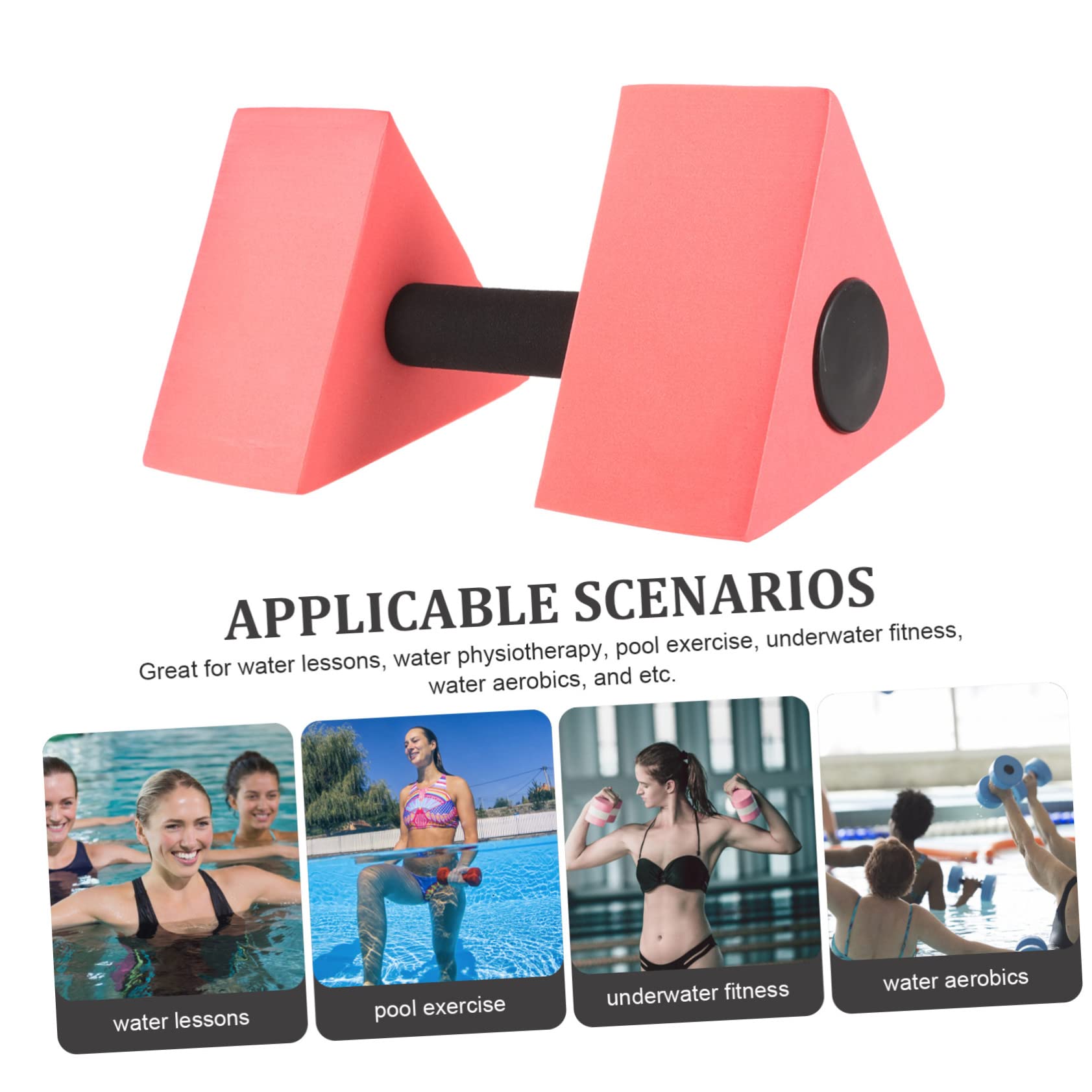 UKCOCO Water Weight Triangle Dumbbells for Aquatic Fitness Ergonomic Design for Comfortable Grip Versatile Water Aerobics Equipment Bean Paste