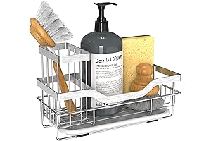 Rustproof Kitchen Sink Organizer and Sponge Caddy
