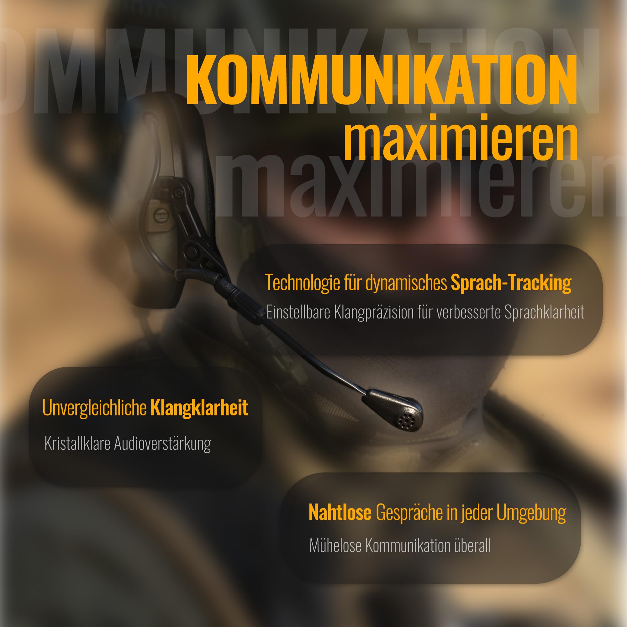Earmor M32 Plus Elektronisches Helm-Headset – Gehörschutz mit Mikrofon & Klangeinstellung – IPX5 Wasserbeständig, Helmkompatibel für Outdoor-Aktivitäten (Grün)